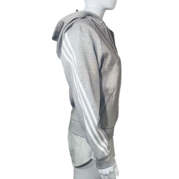 Adidas Future Icon 3-stripes Full-Zip Hoodie (S) - Grey - Picture 1 of 11